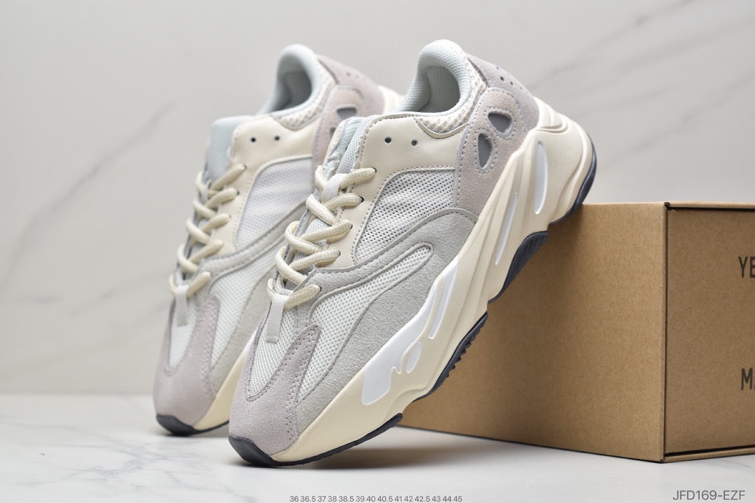 Really explosive Adidas Yeezy Boost 700 Inertia grandfather coconut 700 3M reflective running shoes EG7487 526