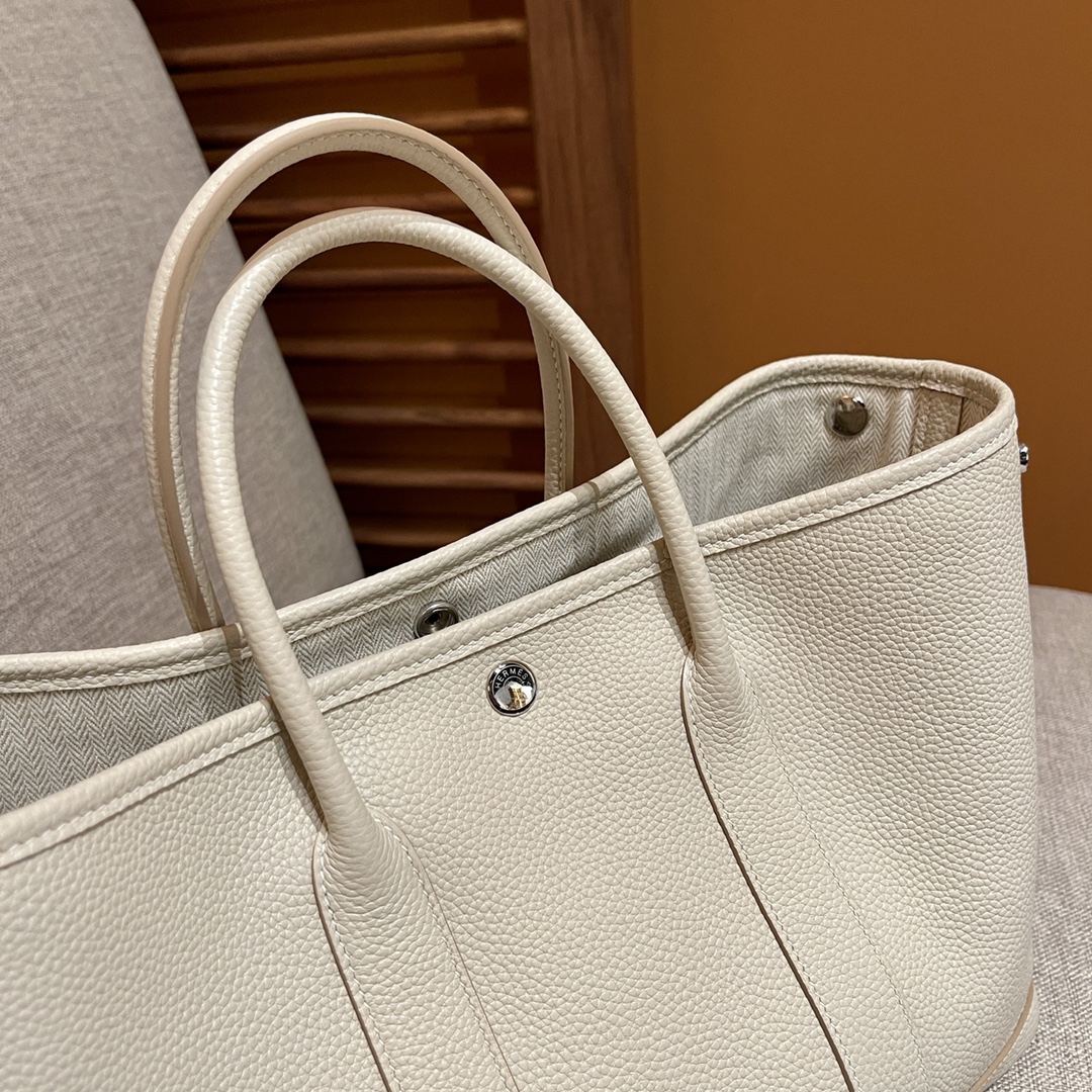 Elegant Garden Party 30 Bag - Glacier White Leather Tote (8L Capacity) 10 i1641978065 6276 8