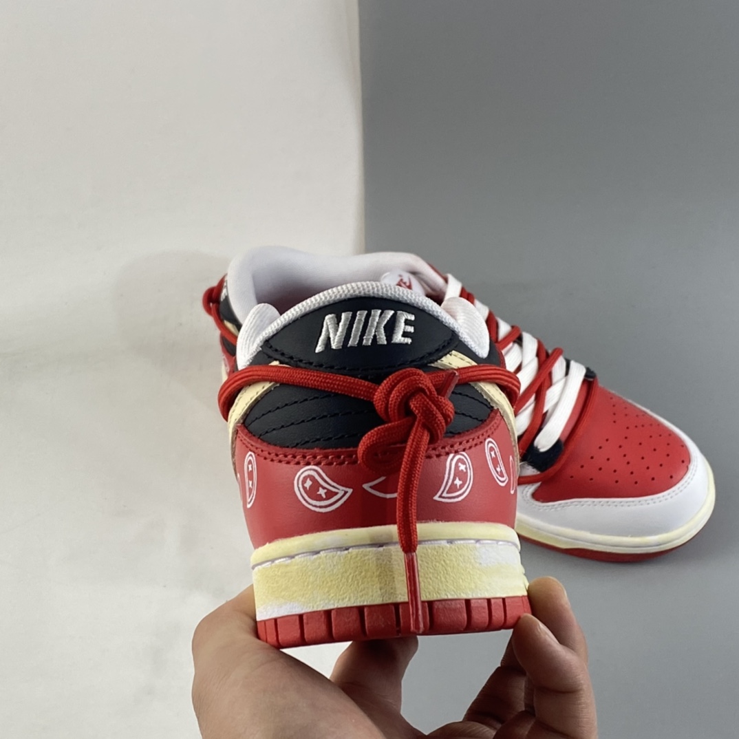 P380 NBA x NIKE Dunk Low “University Red”低帮 解构滑板鞋 DD1391-600
