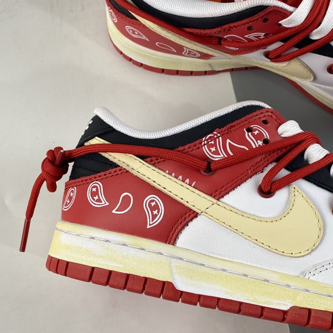 P380 NBA x NIKE Dunk Low “University Red”低帮 解构滑板鞋 DD1391-600
