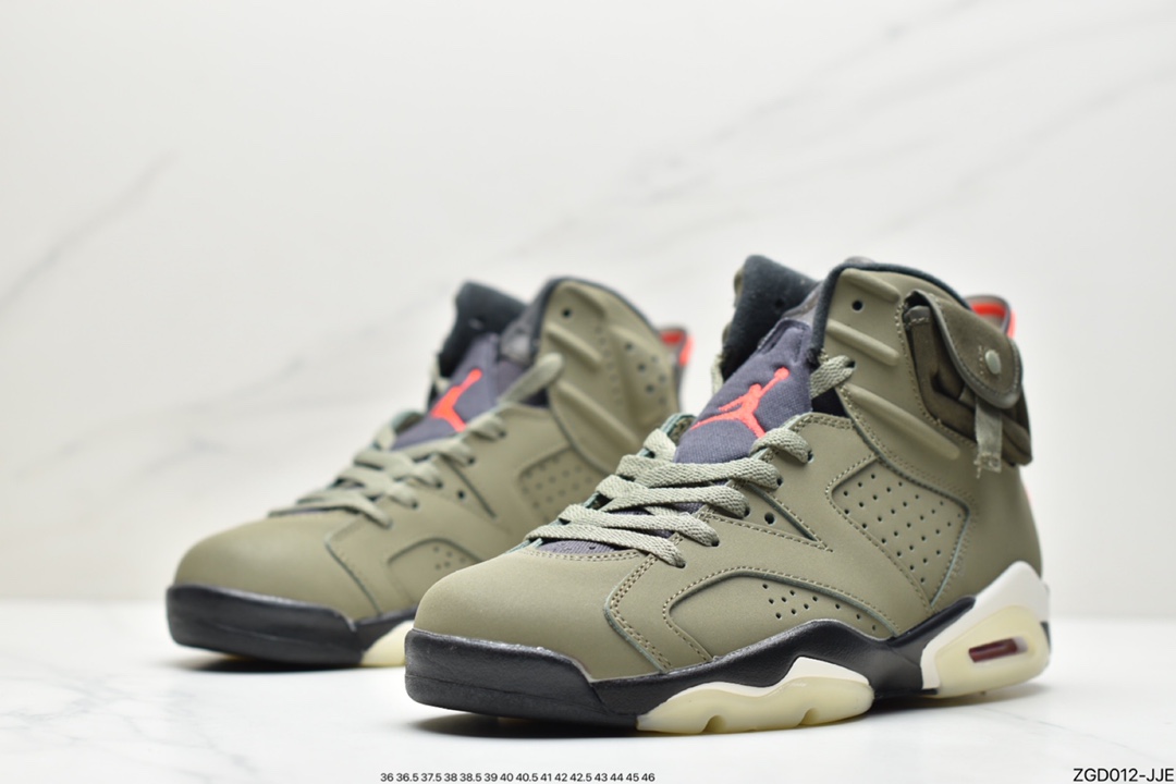 290 公司级说唱歌手·斯科特再度联乘Travis Scott x Air Jordan 6 ”Cactus Jack”乔丹AJ6代复古休闲文化篮球鞋CN1084-200