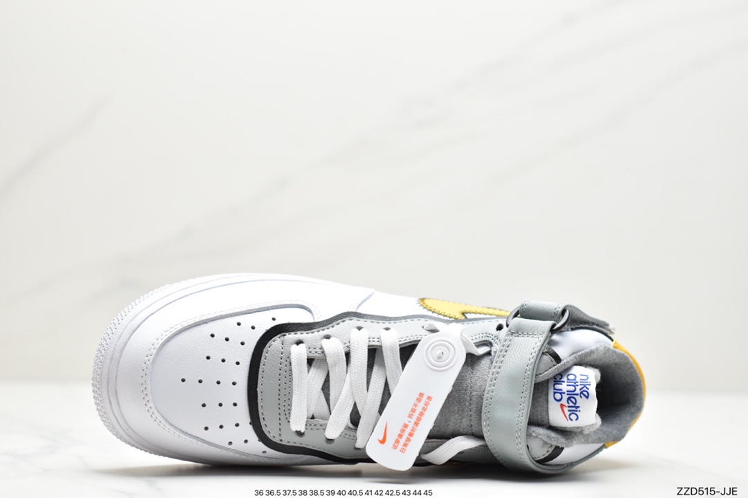 250 公司级耐克Nike Air Force 1 MID 中邦白黄原楦头原纸板 DH7451-101
