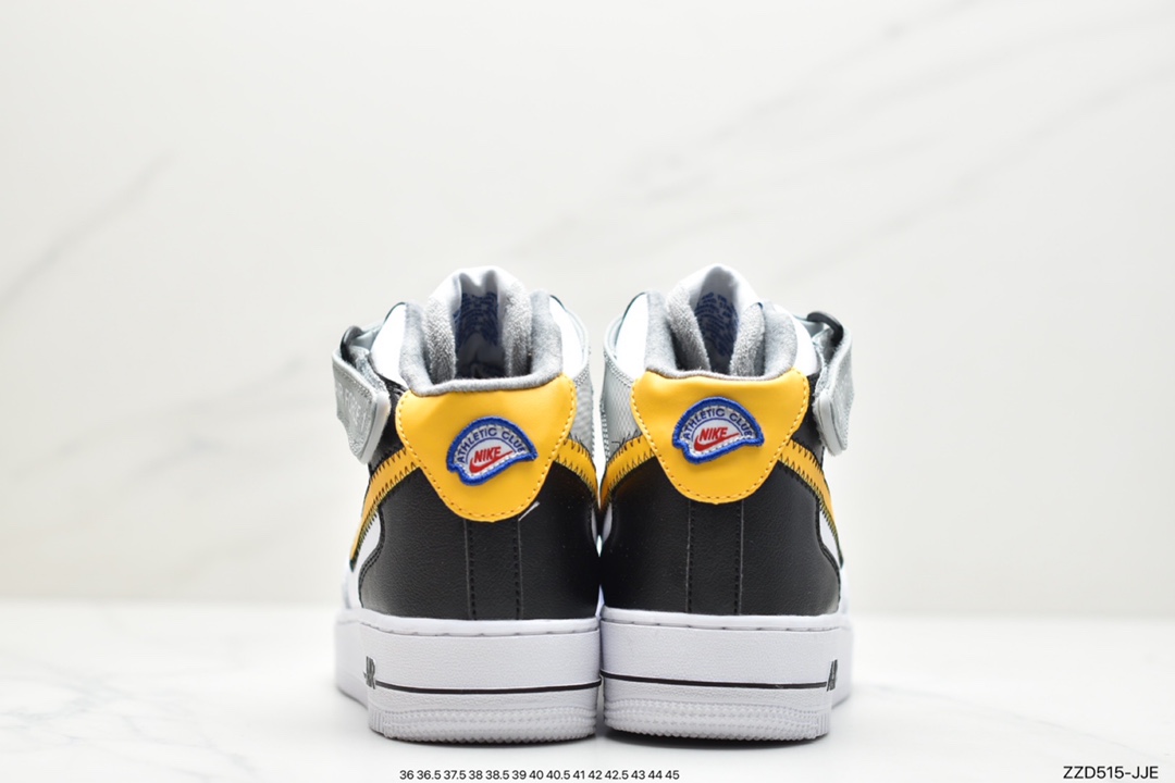 250 公司级耐克Nike Air Force 1 MID 中邦白黄原楦头原纸板 DH7451-101
