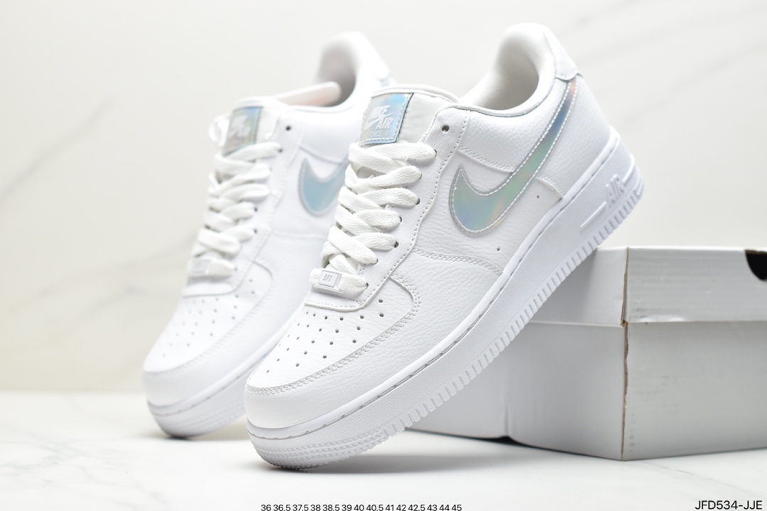 170 公司级耐克 Nike Air Force 1 Low 白镭射 空军一号低帮百搭休闲运动板鞋CJ1646-100