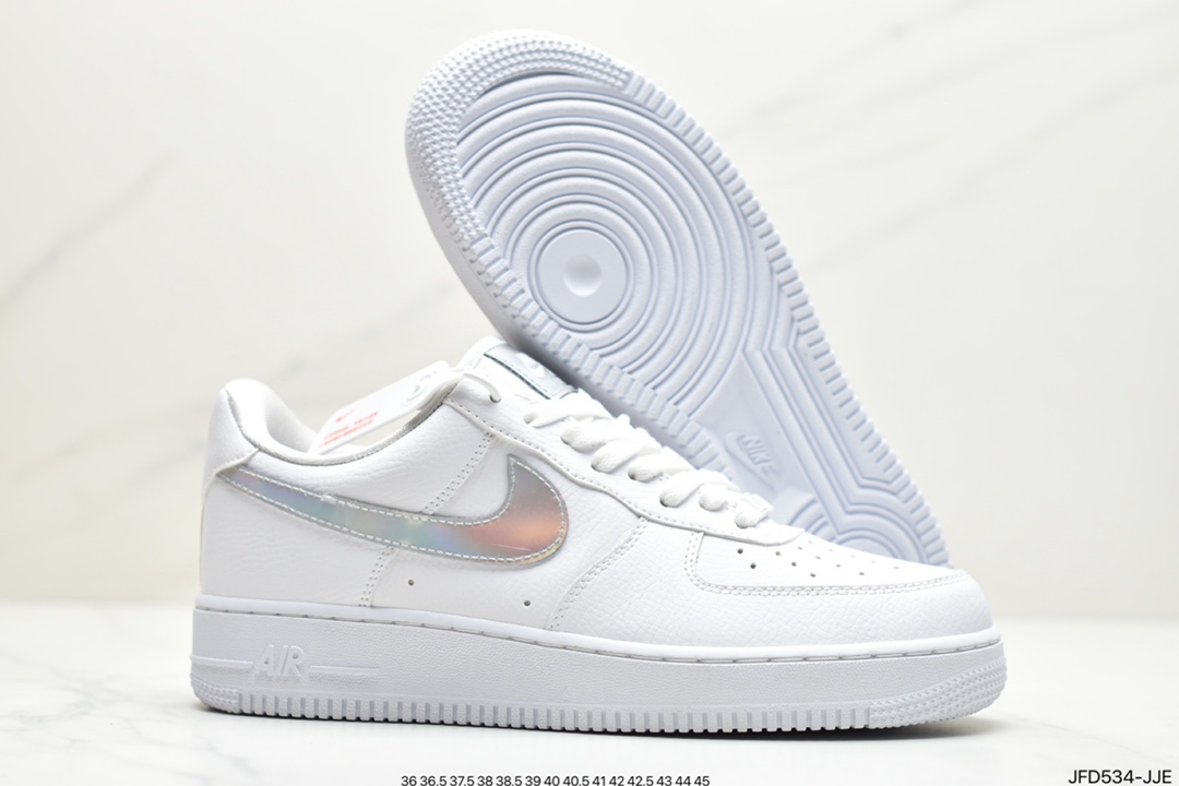 170 公司级耐克 Nike Air Force 1 Low 白镭射 空军一号低帮百搭休闲运动板鞋CJ1646-100