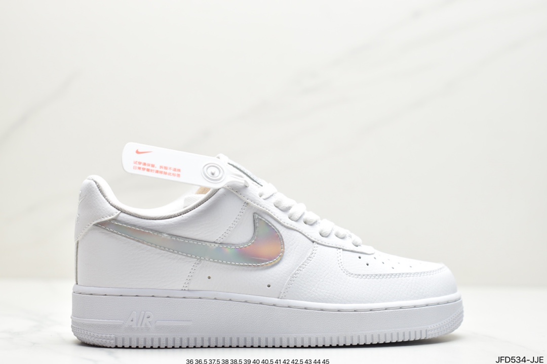 170 公司级耐克 Nike Air Force 1 Low 白镭射 空军一号低帮百搭休闲运动板鞋CJ1646-100