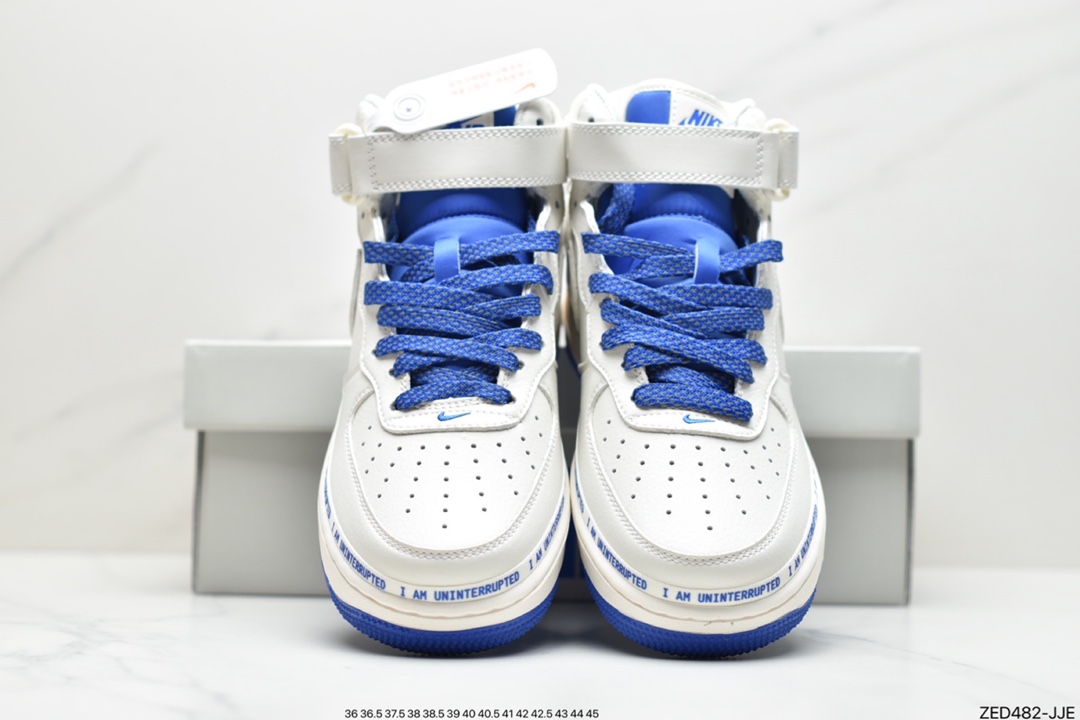 260 公司级 洛杉矶 Uninterrupted×Nike Air Forece 1 Mid ”MORE THAN” “米宝蓝中帮NU3060-686