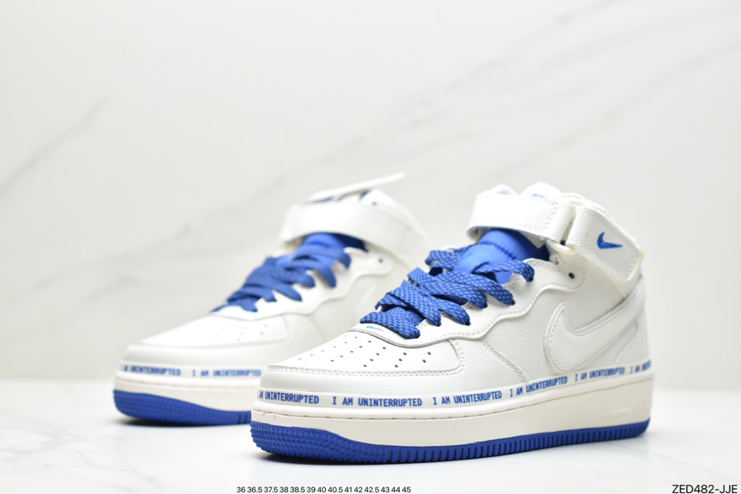 260 公司级 洛杉矶 Uninterrupted×Nike Air Forece 1 Mid ”MORE THAN” “米宝蓝中帮NU3060-686