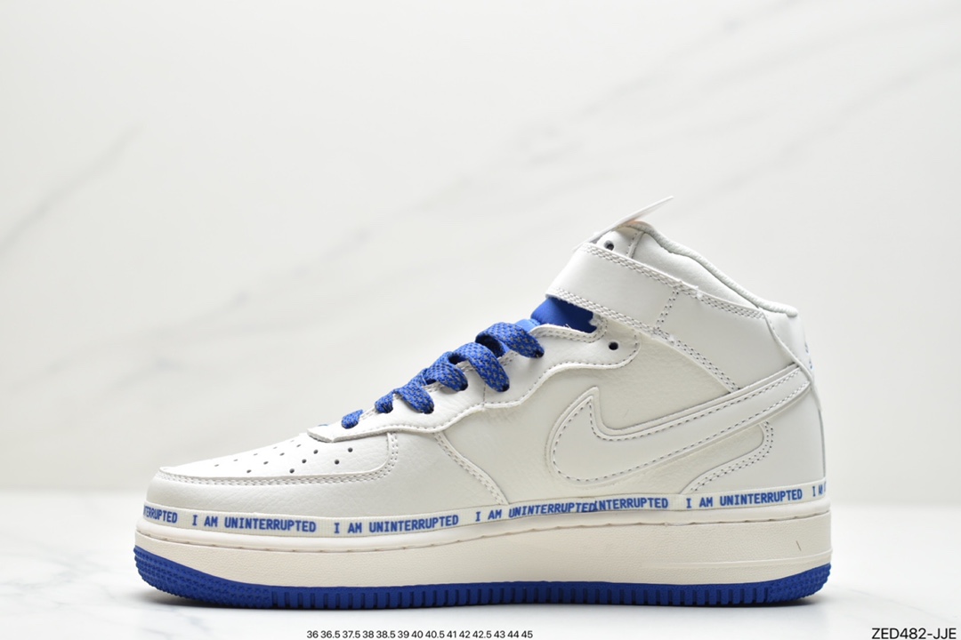 260 公司级 洛杉矶 Uninterrupted×Nike Air Forece 1 Mid ”MORE THAN” “米宝蓝中帮NU3060-686
