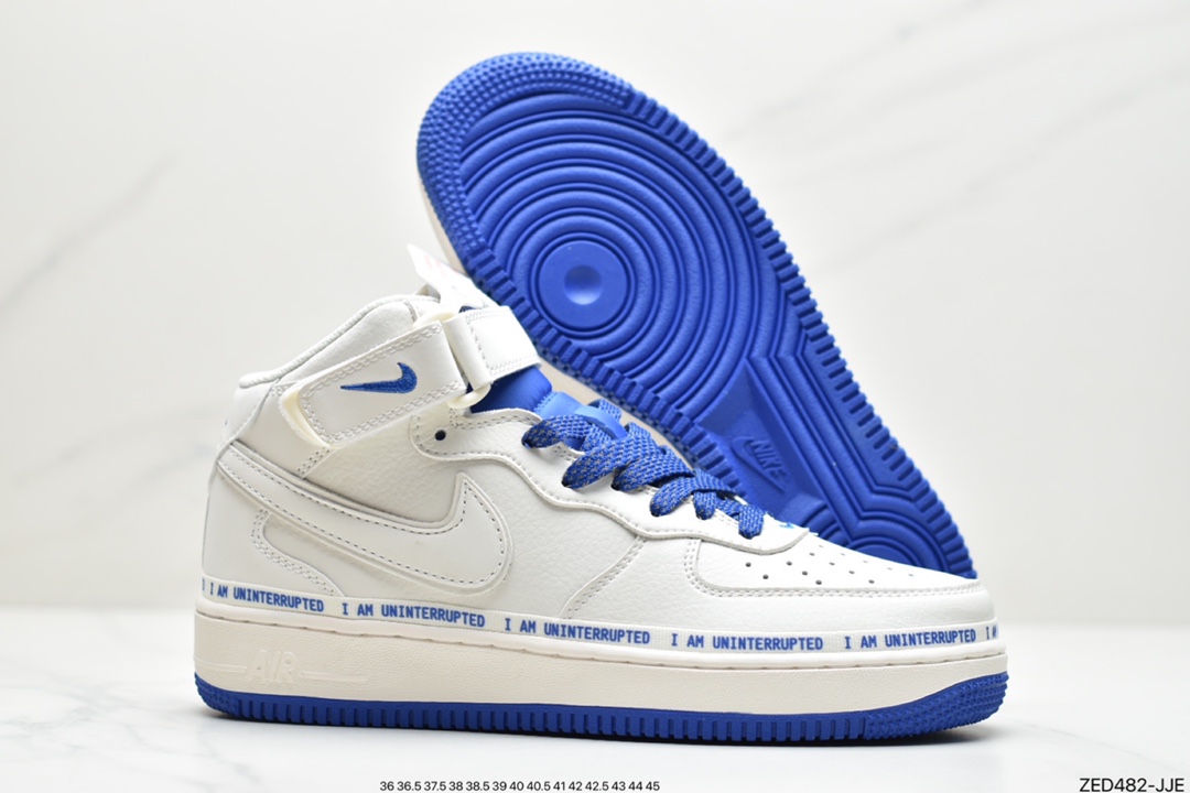 260 公司级 洛杉矶 Uninterrupted×Nike Air Forece 1 Mid ”MORE THAN” “米宝蓝中帮NU3060-686