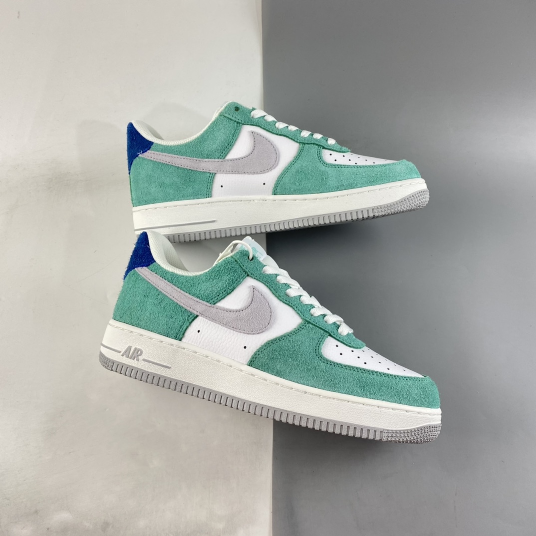 P240 NIKE Air Force 1’07 Low 浅绿麂皮拼接 空军一号低帮休闲板鞋 BQ8988-102