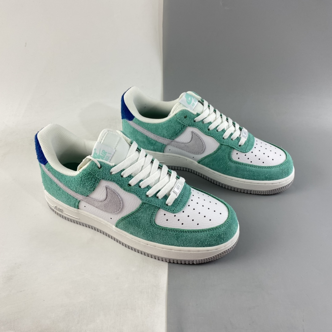 P240 NIKE Air Force 1’07 Low 浅绿麂皮拼接 空军一号低帮休闲板鞋 BQ8988-102