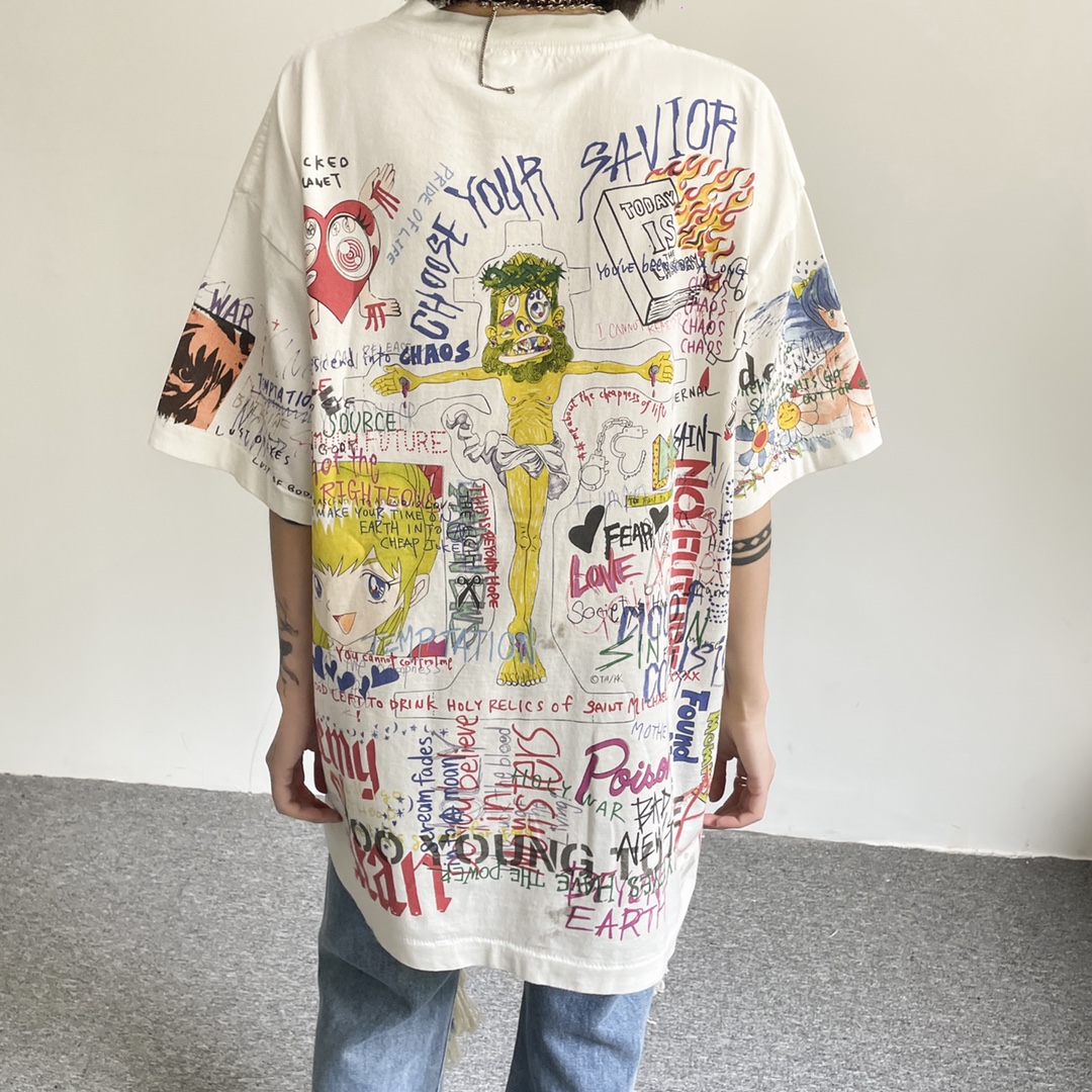 SAINT MICHAEL Mxxxxxx 村上隆 MUSH TEE XL Takashi Murakami x © SAINT M ×××××× Graff/Mush Tee Release