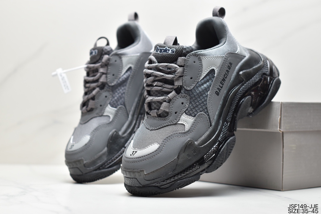 Dad shoes deconstruction perfectly interprets the trend new fashion Balenciaga Triple-S Sneaker fashion retro platform 656686 W06G0 1001