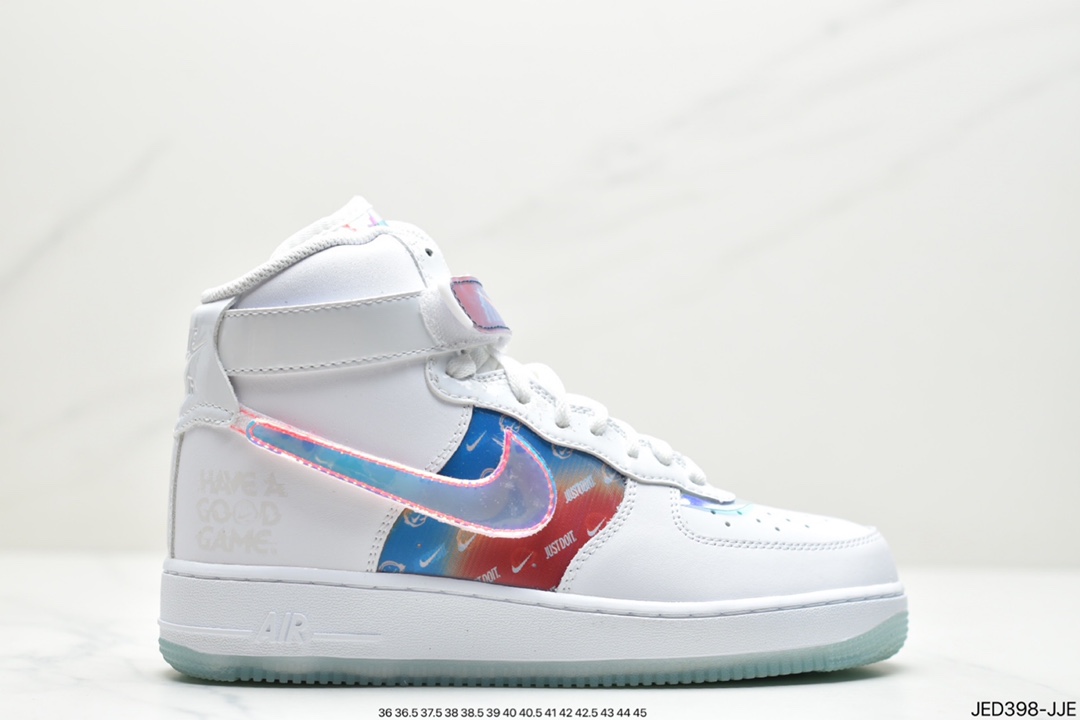 150 公司级耐克Nike Air Force 1 High’07 LV8 3M反光银白 空军一号休闲板鞋CU4159-100