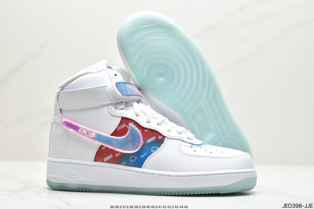 150 公司级耐克Nike Air Force 1 High’07 LV8 3M反光银白 空军一号休闲板鞋CU4159-100