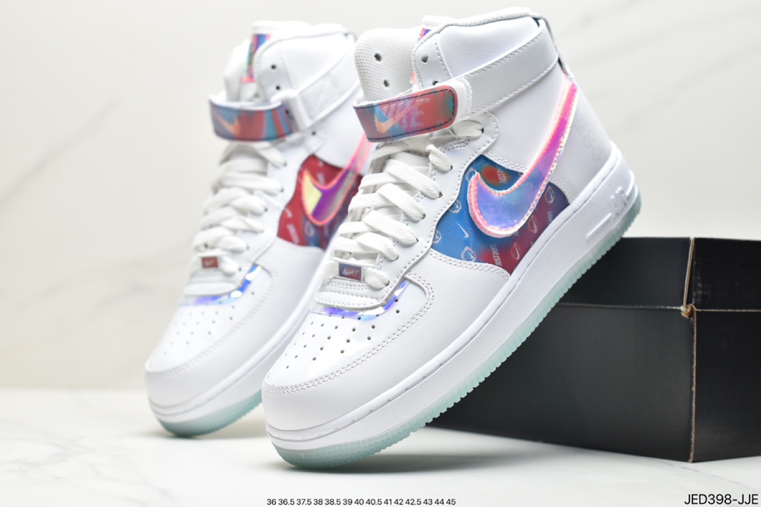 150 公司级耐克Nike Air Force 1 High’07 LV8 3M反光银白 空军一号休闲板鞋CU4159-100
