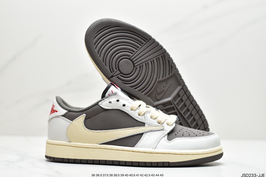 200 公司级Travis Scott x Air Jordan AJ1 Low QX 倒钩TS联名低帮板鞋CQ4277-001
