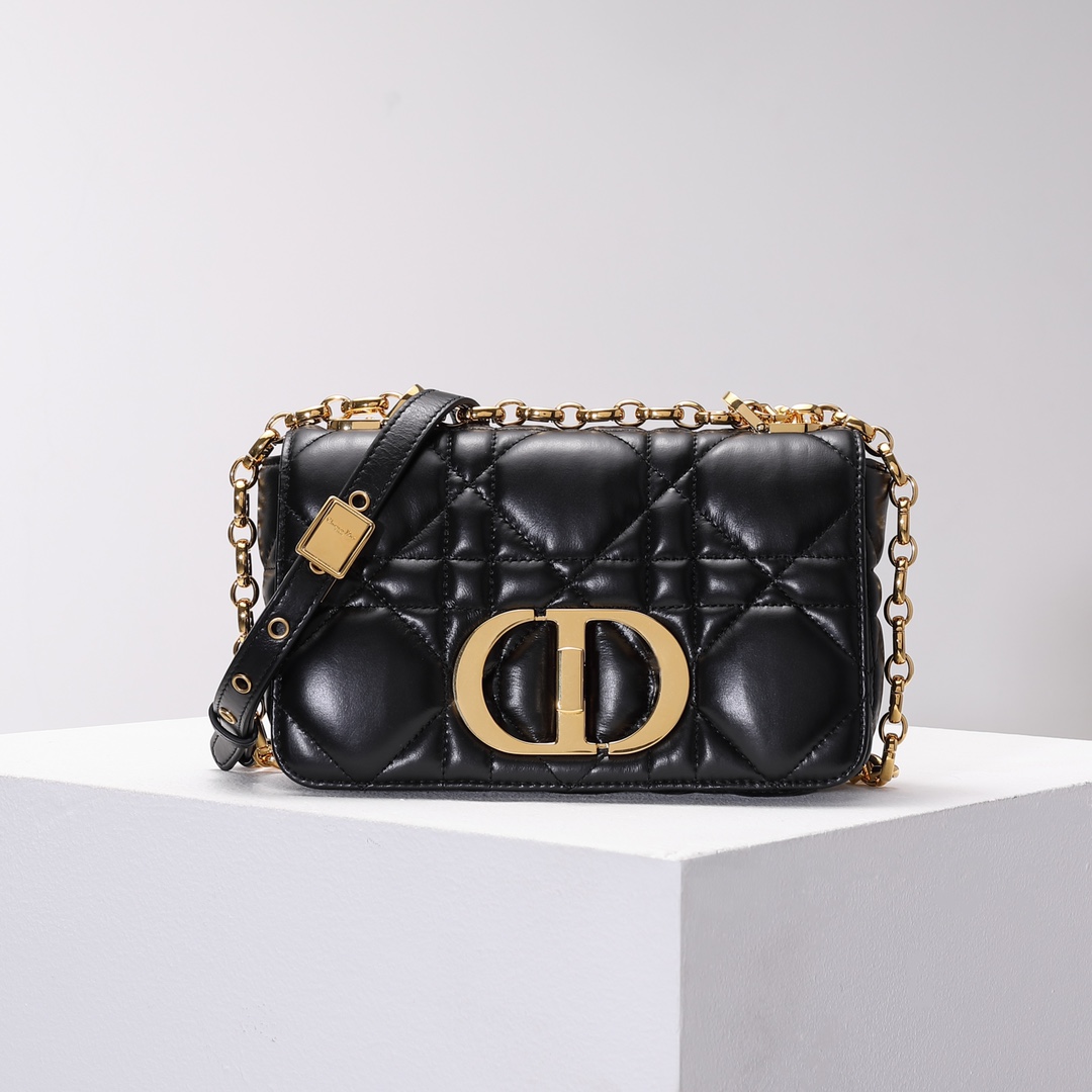 Dior Caro Bags Handbags Embroidery Cowhide Chains