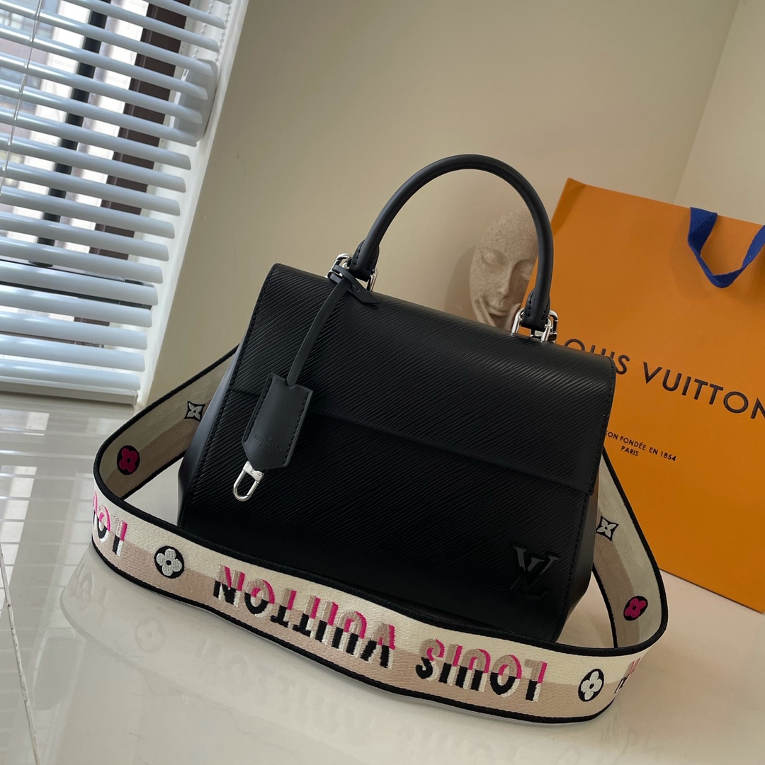 Louis Vuitton LV Cluny Bags Handbags Black Epi Resin Casual M59134