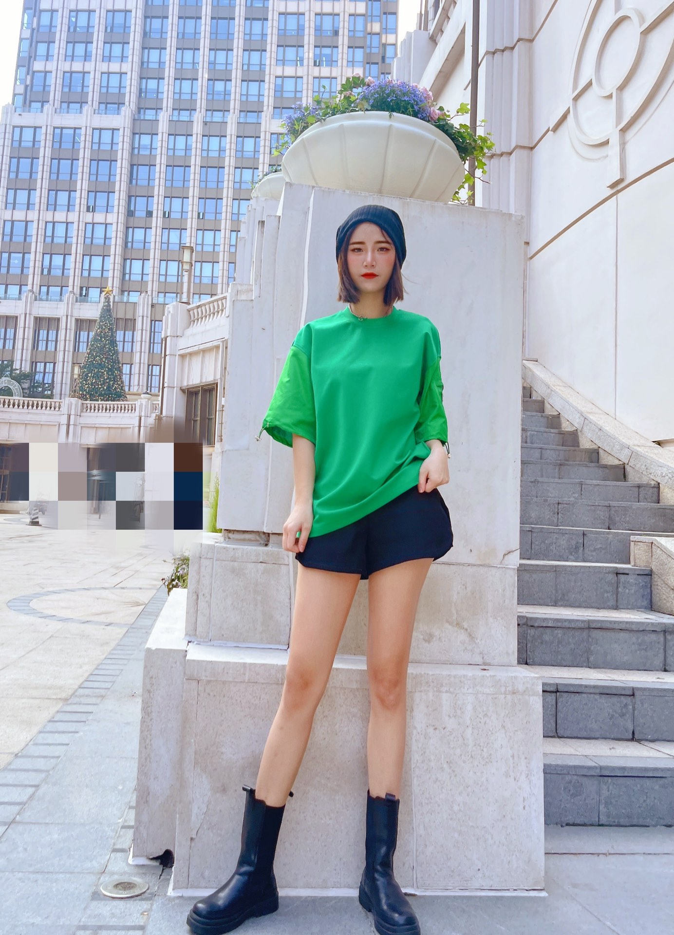Prada Vêtements T-Shirt Vert épissure Unisexe Collection printemps – été T811200