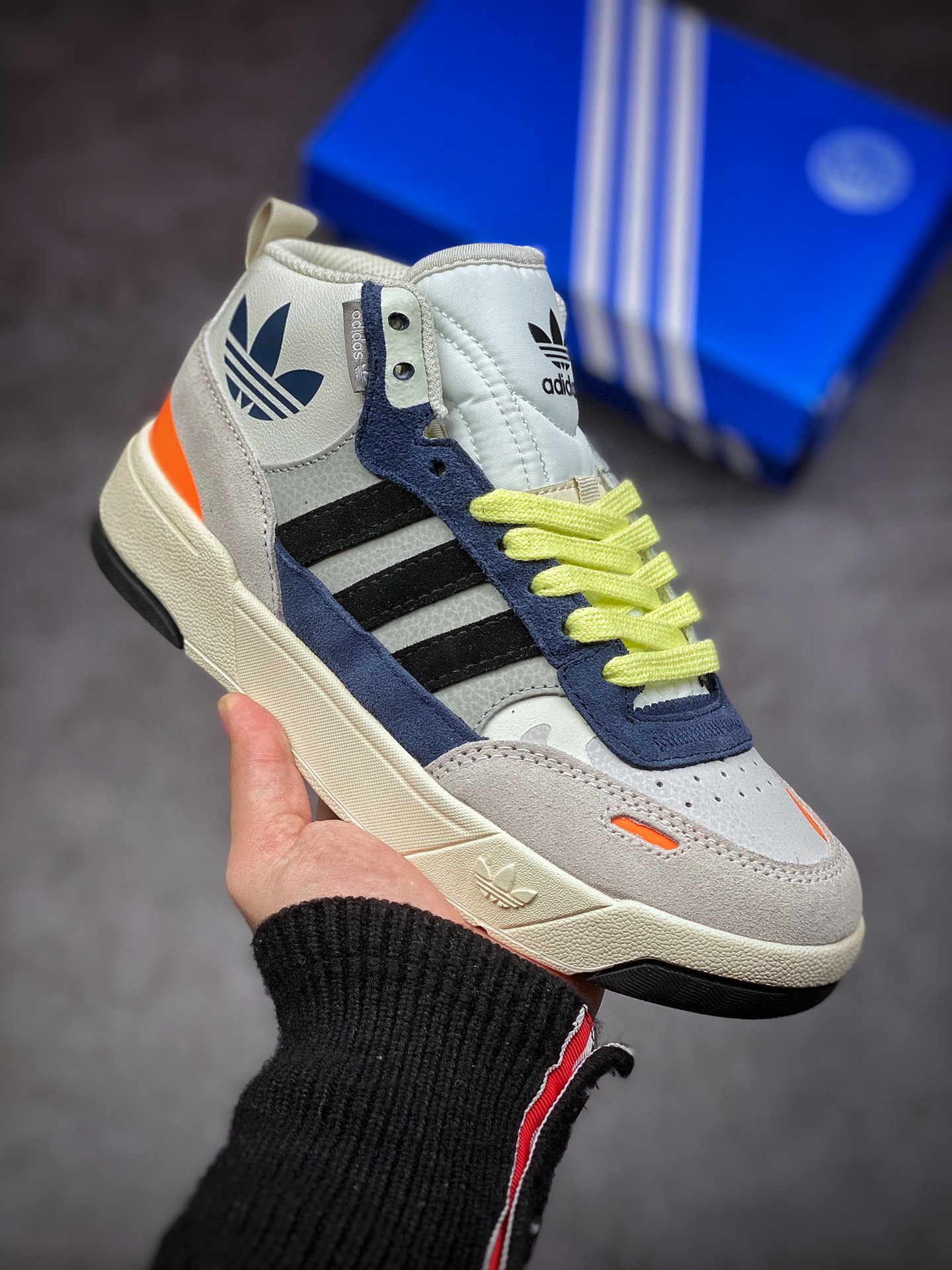 Overseas Channel Edition Original Box Original Adidas Originals Post UP China ”Grey Blue” H00173