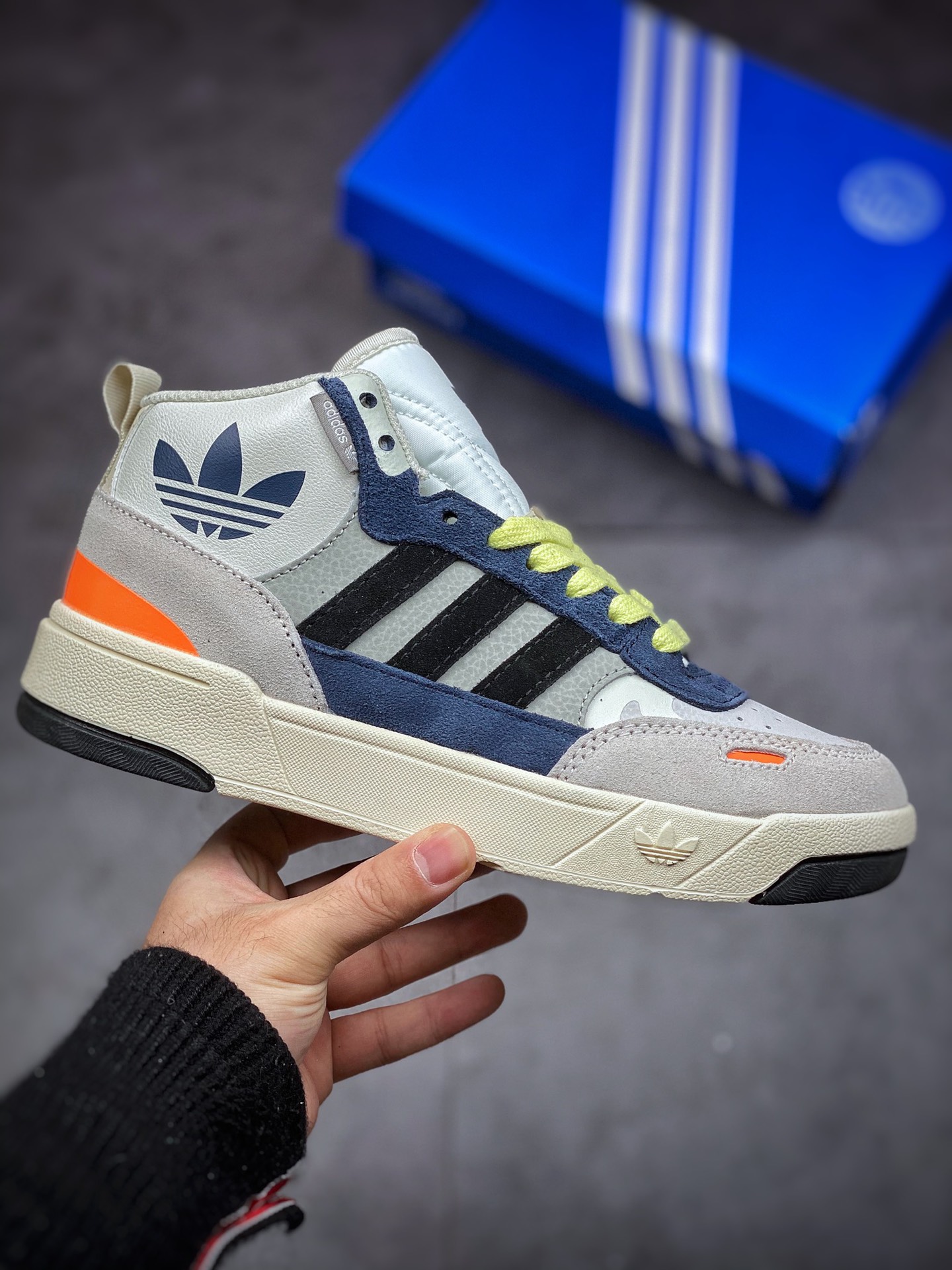 Overseas Channel Edition Original Box Original Adidas Originals Post UP China ”Grey Blue” H00173