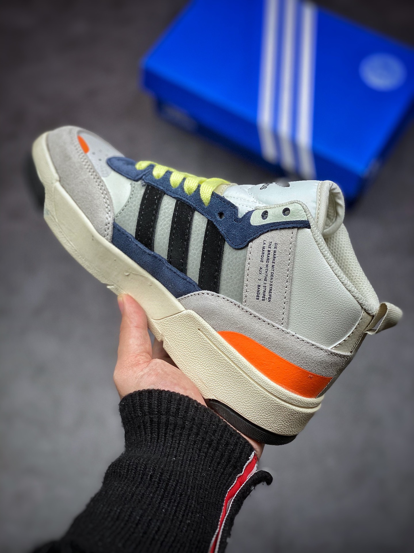 Overseas Channel Edition Original Box Original Adidas Originals Post UP China ”Grey Blue” H00173