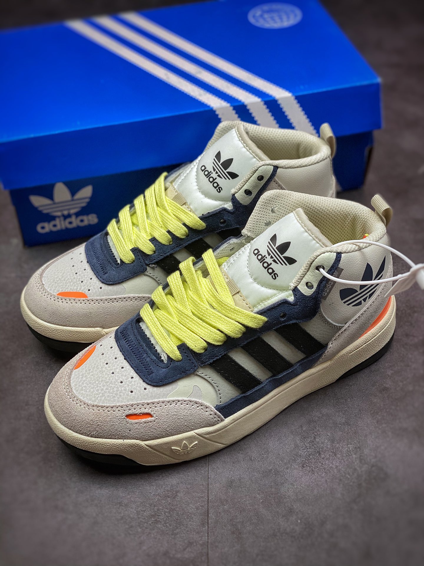 Overseas Channel Edition Original Box Original Adidas Originals Post UP China ”Grey Blue” H00173