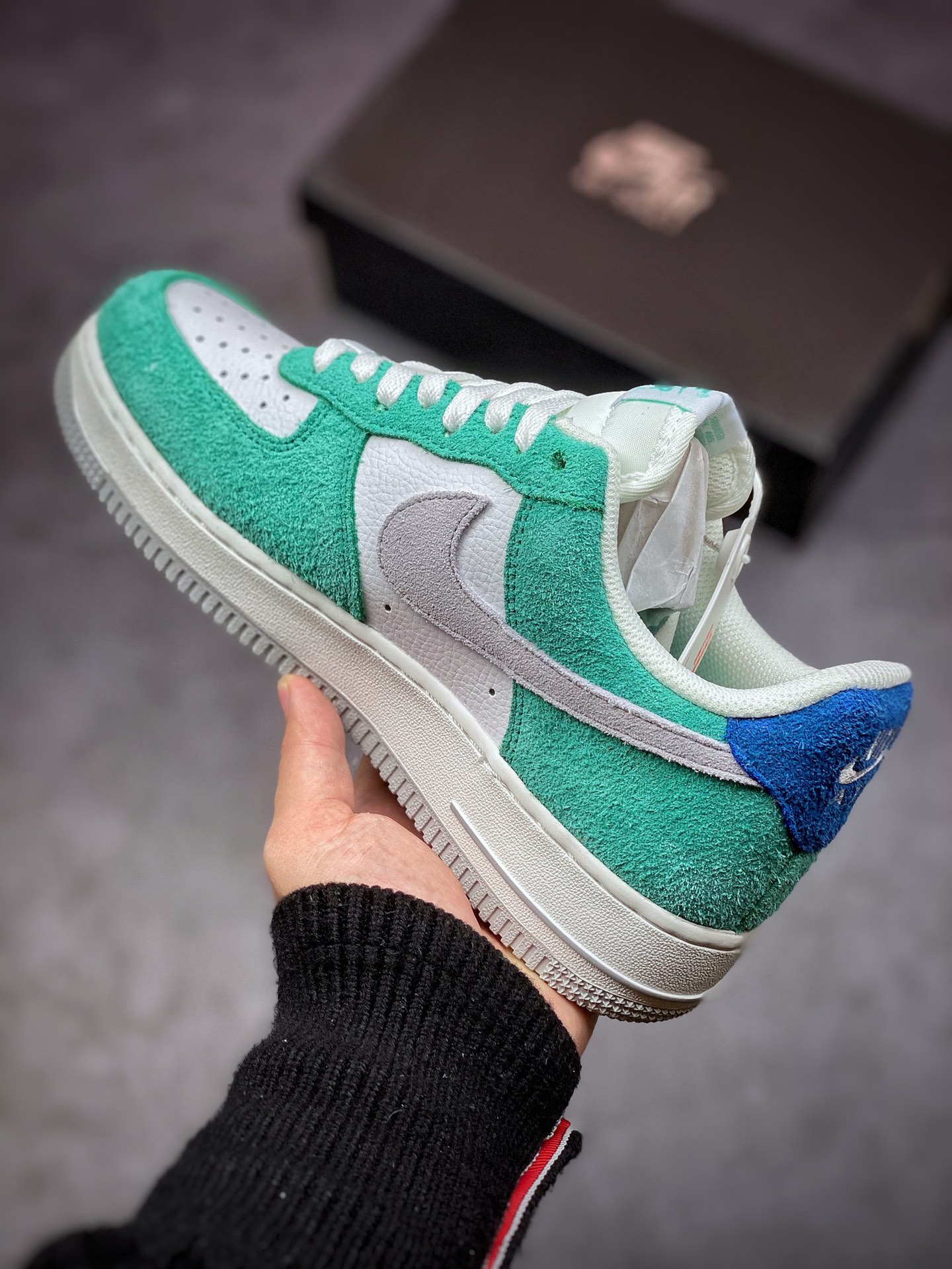 240 Nike Air Force 1 Low 07 浅蓝灰麂皮拼接 BQ8988-102