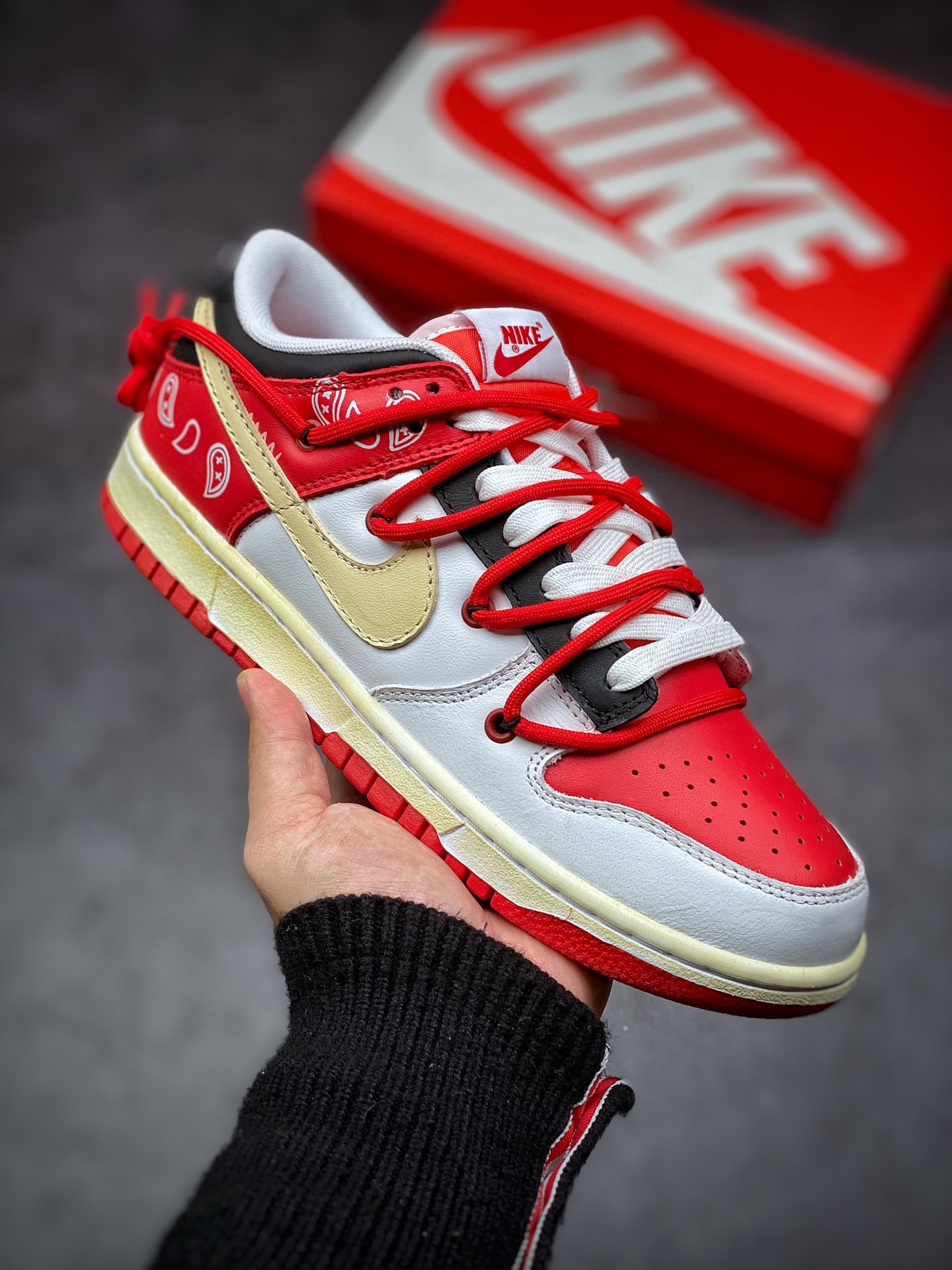 380 Nike Dunk Low Scrap”腰果花”Vibe 主题定制 DD1391-600