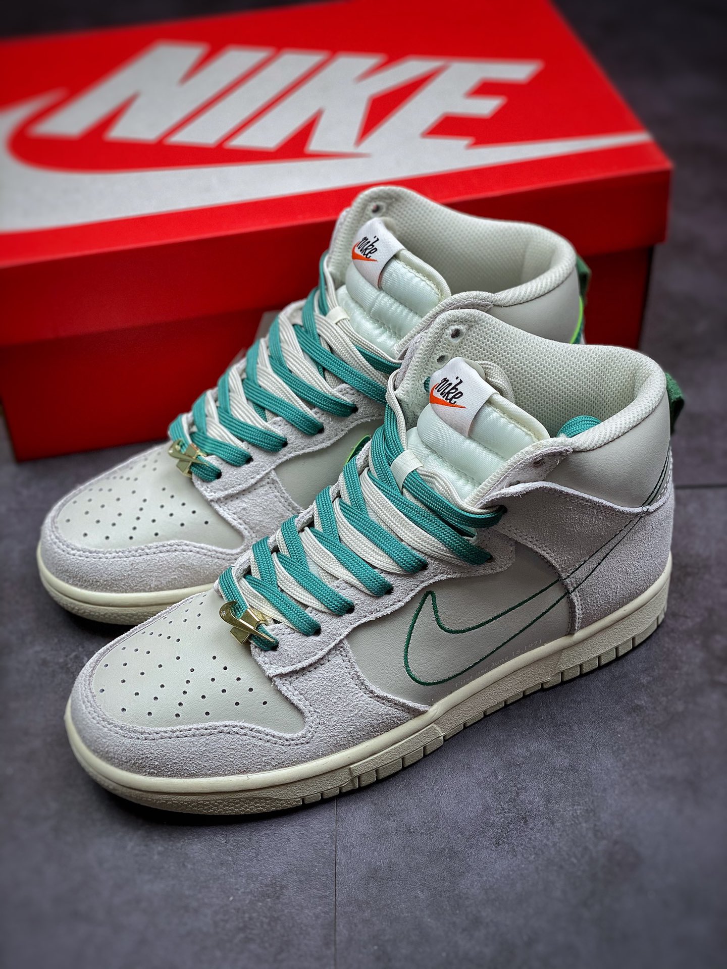 280 NIKE Dunk SB High “Invert Celtics” 白绿金扣 DD0733-001