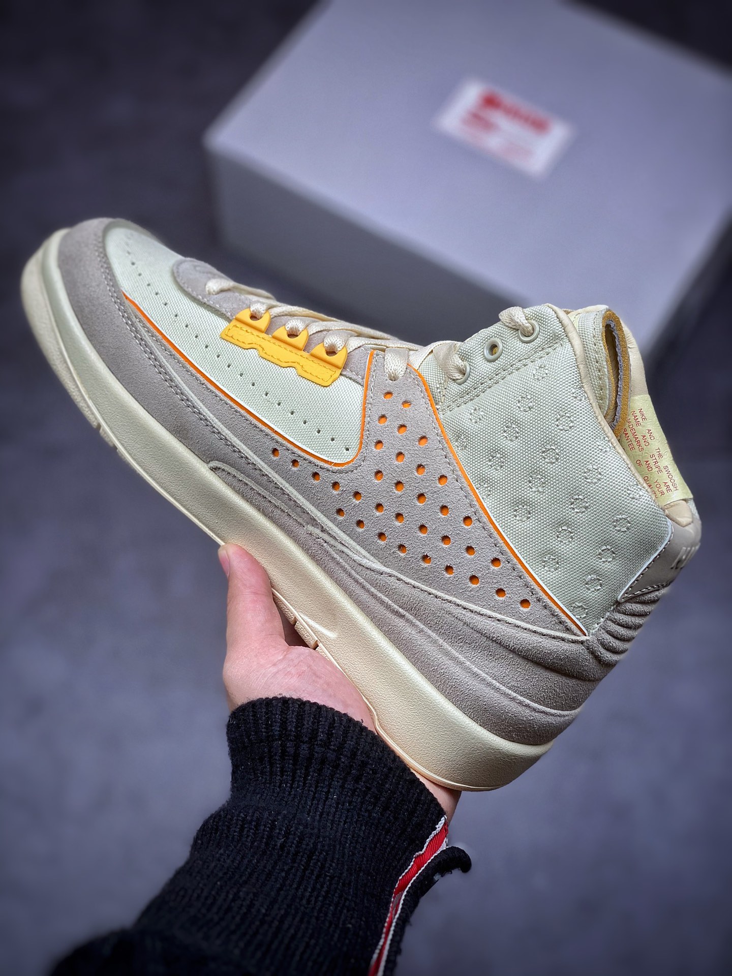 480 Union x Air Jordan 2 “Grey Fog” 联名米黄色 DN3802-200