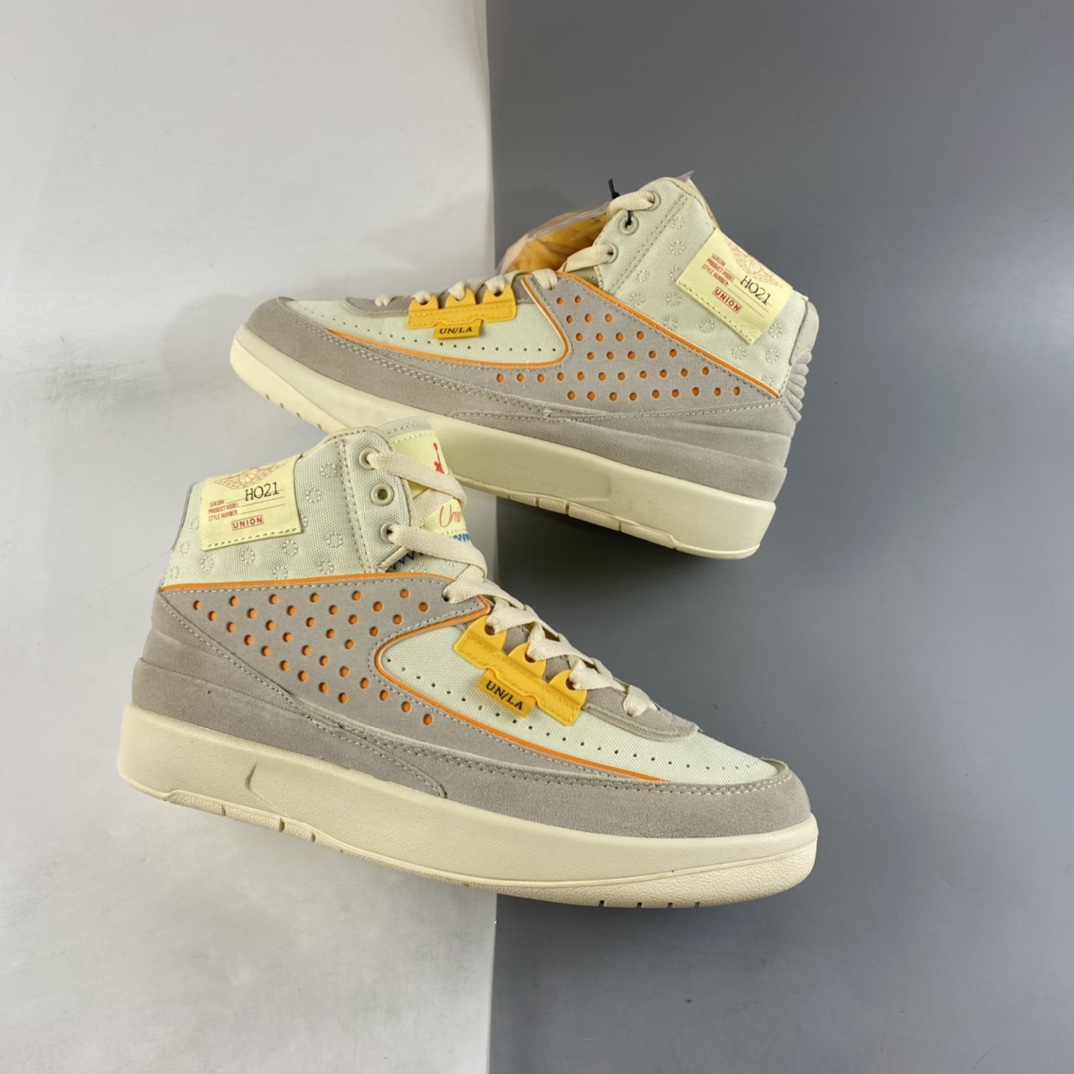 P480 洛杉矶知名店铺Union LA x NIKE Air Jordan 2 Retro SP”Grey Fog”篮球鞋 DN3802-200