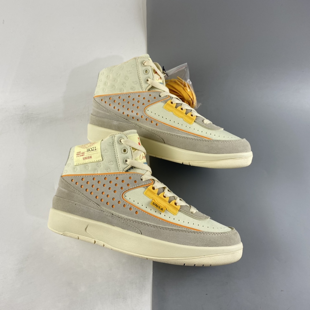 P480 洛杉矶知名店铺Union LA x NIKE Air Jordan 2 Retro SP”Grey Fog”篮球鞋 DN3802-200