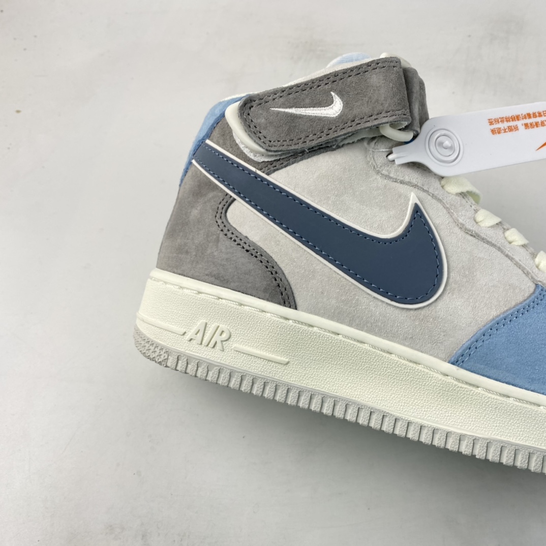 P260 NIKE Air Force 1’07 Mid 浅灰蓝配色 空军一号麂皮中帮休闲板鞋 AL6896-559