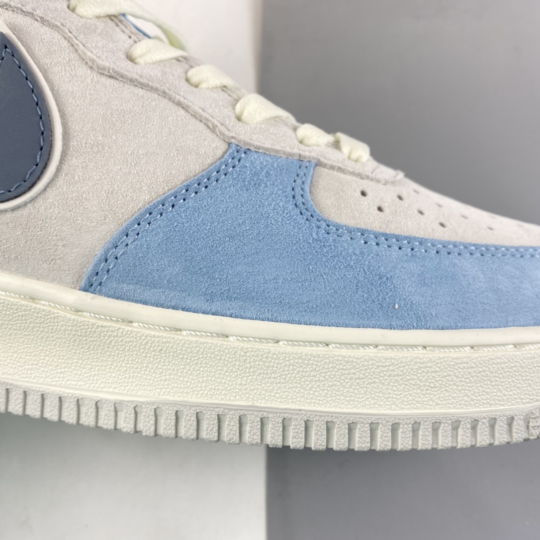 P260 NIKE Air Force 1’07 Mid 浅灰蓝配色 空军一号麂皮中帮休闲板鞋 AL6896-559