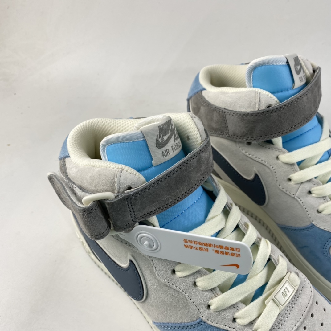 P260 NIKE Air Force 1’07 Mid 浅灰蓝配色 空军一号麂皮中帮休闲板鞋 AL6896-559