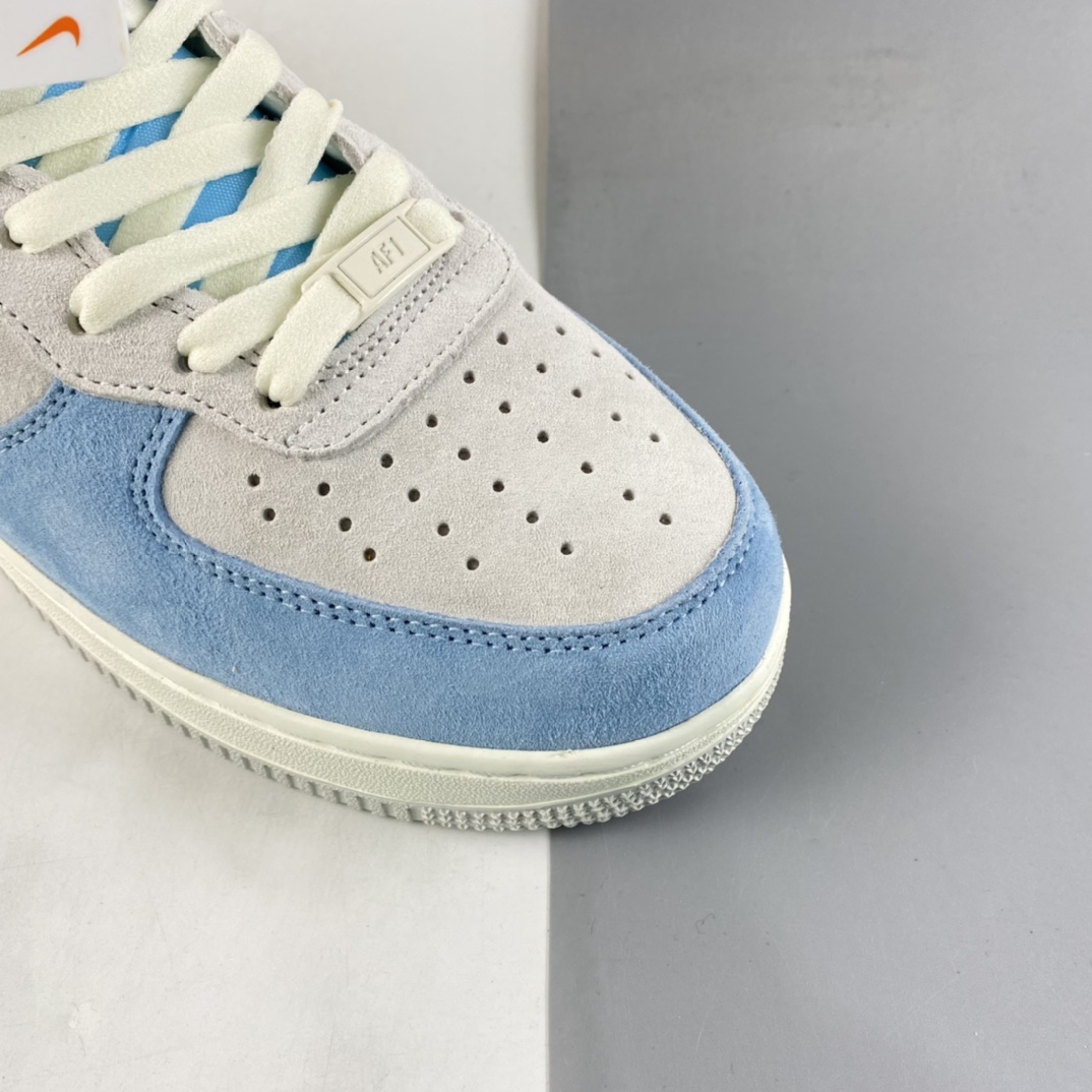 P260 NIKE Air Force 1’07 Mid 浅灰蓝配色 空军一号麂皮中帮休闲板鞋 AL6896-559