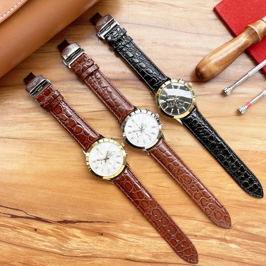 ， 皮带，钢带 独家首发 高清实拍 优质产品 沉稳有型 魅力不凡 简约热卖 品牌：浪琴 Longines  类型：精品男士腕表 表带：316精钢/真牛皮表带 机芯：高端全自动机械机芯 镜面：矿物质强化玻璃镜面更高清 品味高雅 浩瀚大气 匠心独运 腕间瑰宝 尺寸：直径41mm厚12mm热卖上市欢迎转载