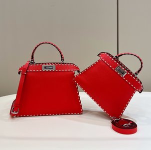 Fendi Peekaboo Bags Handbags Online From China Red Calfskin Cowhide