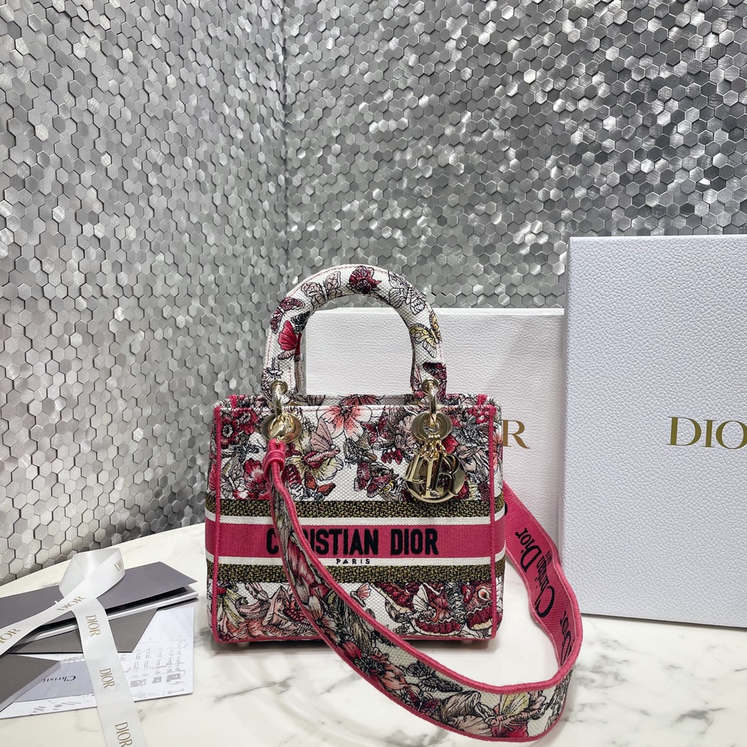 Dior Bags Handbags AAA+ Replica
 Gold Embroidery Lady