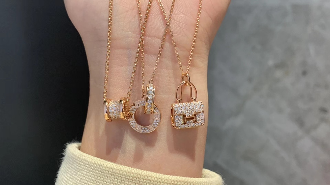 Cartier 宝格丽小蛮腰 卡地亚满钻双环