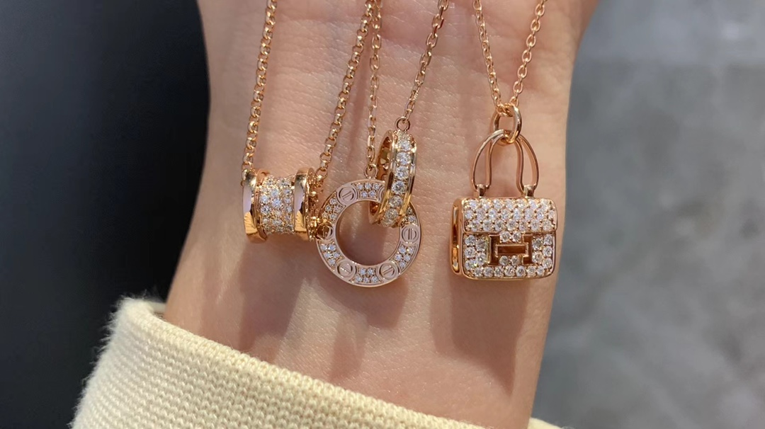 Cartier 宝格丽小蛮腰 卡地亚满钻双环