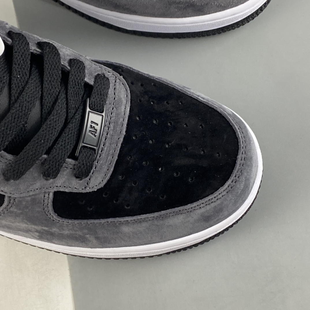 P260 NIKE Air Force 1’07 Mid 暗黑灰配色 空军一号麂皮中帮休闲板鞋 QT3369-996