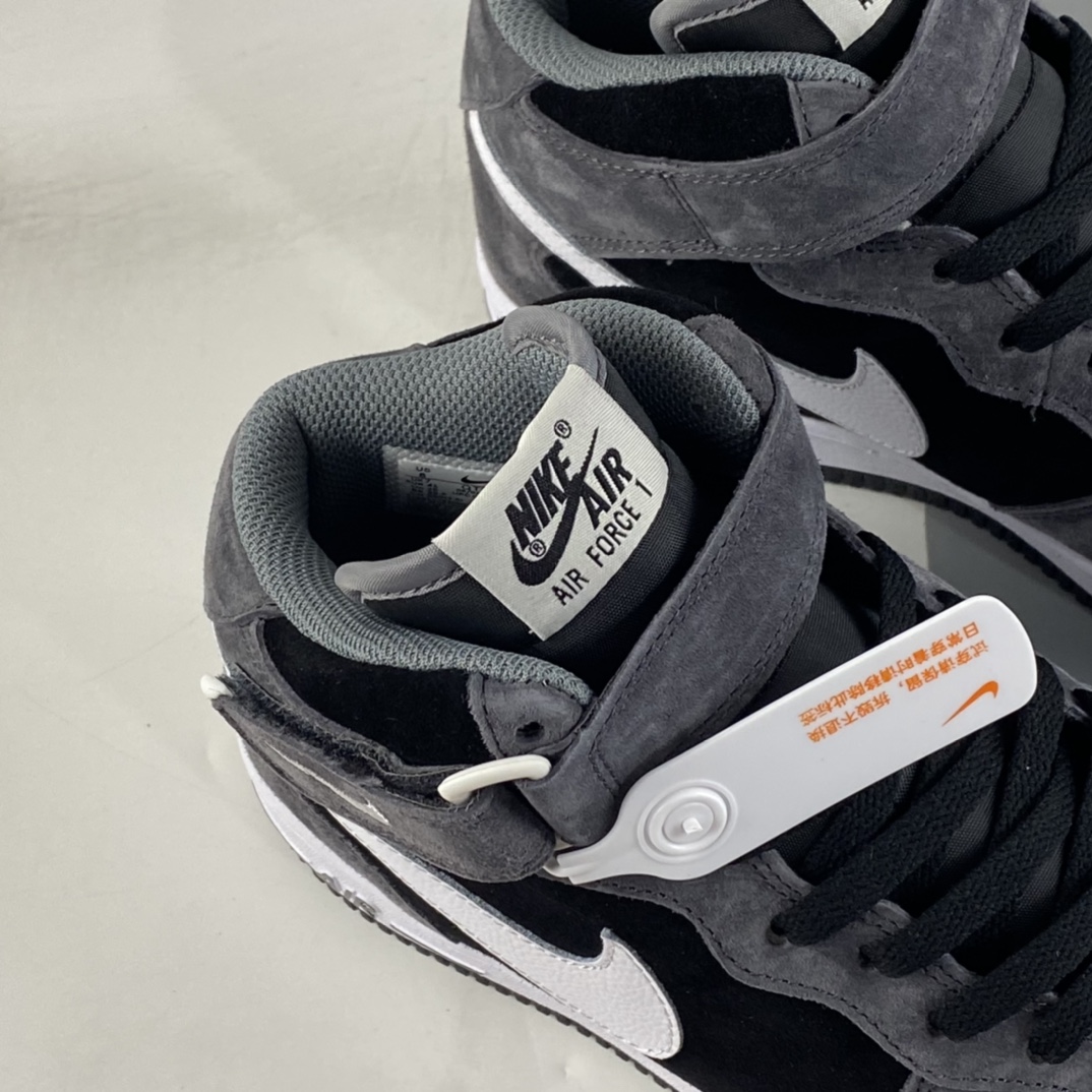 P260 NIKE Air Force 1’07 Mid 暗黑灰配色 空军一号麂皮中帮休闲板鞋 QT3369-996