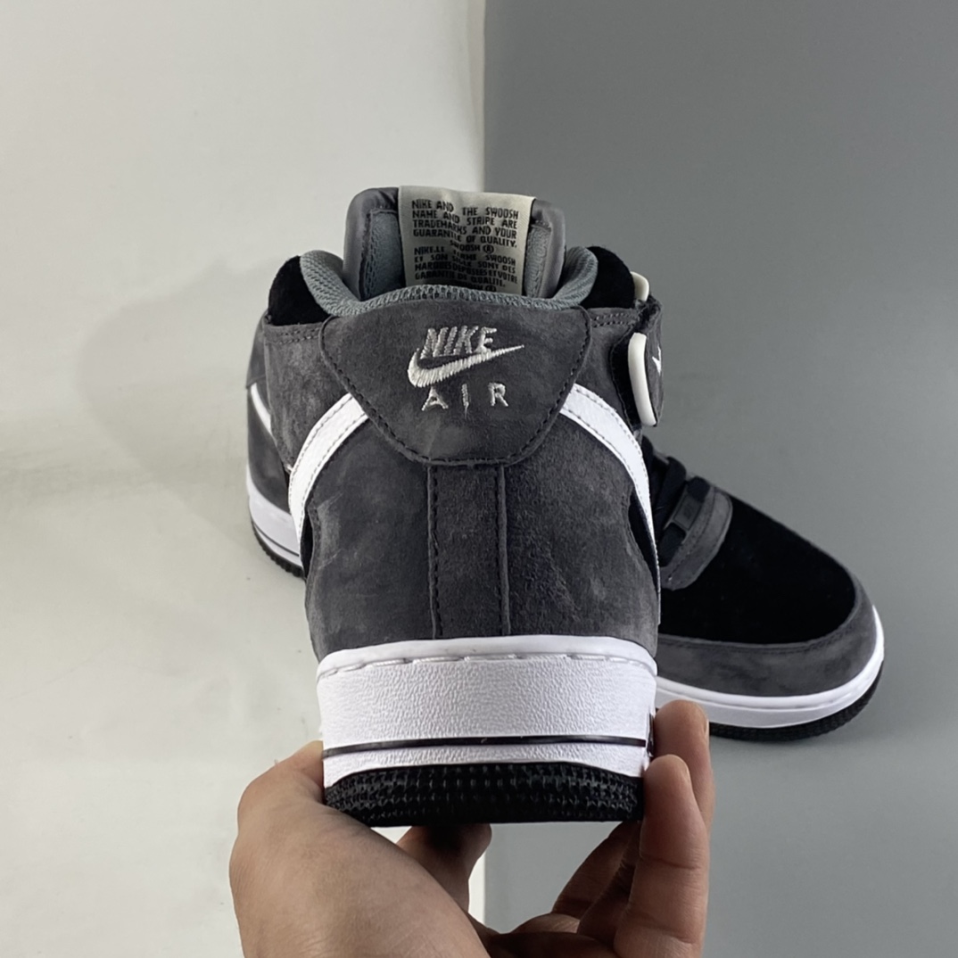 P260 NIKE Air Force 1’07 Mid 暗黑灰配色 空军一号麂皮中帮休闲板鞋 QT3369-996