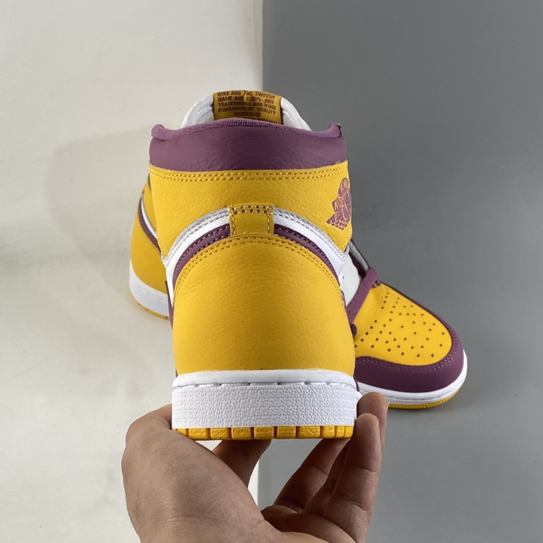 P420 Air Jordan 1 ”Sail University Red” AJ1 乔1白紫金兄弟会 高帮篮球鞋 555088-706