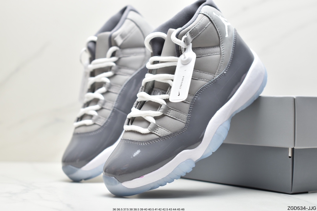290 Air Jordan 11 Low”Cool Grey”耐克Air Jordan 11 High”Cool Grey”AJ11代篮球鞋“酷灰”CT8012-005