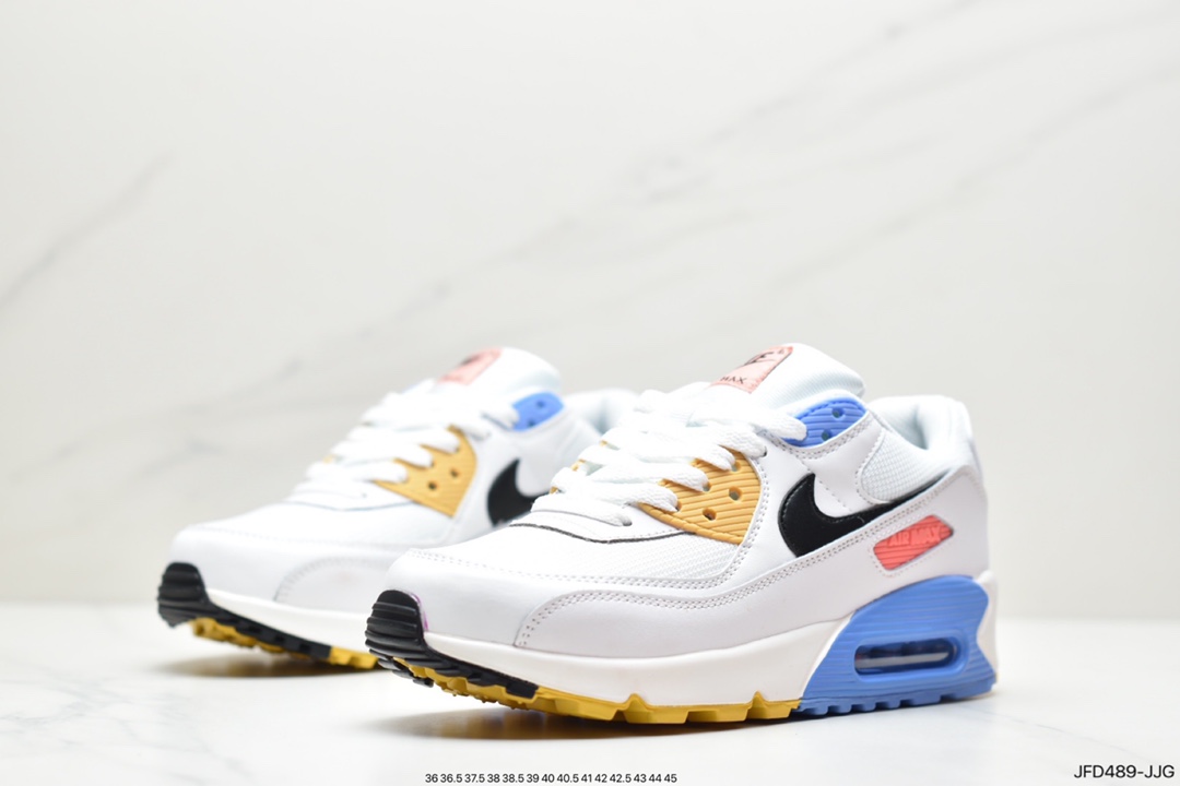 170 公司级耐克Mens Shoes Nik/e Air Max 90 经典复古气垫百搭休闲运动慢跑鞋CZ3950-100